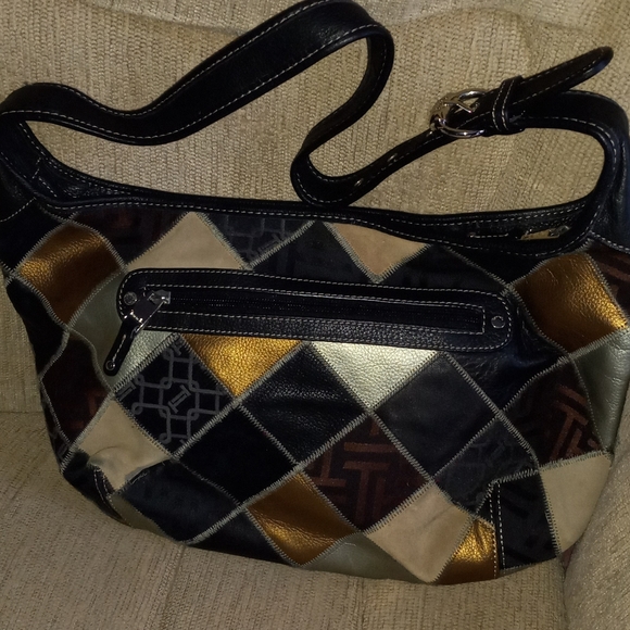 Tignanello Leather Patchwork Shoulder Bag - Picture 2 of 3